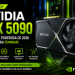 Placa de vídeo NVIDIA RTX 5090 para PCs gamers em 2026