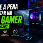 PC gamer moderno com placa de vídeo RTX e iluminação RGB
